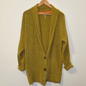 Chartreuse Free People Cardigan